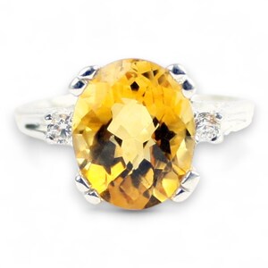Citrine, 925 Sterling Silver Ring, SR155