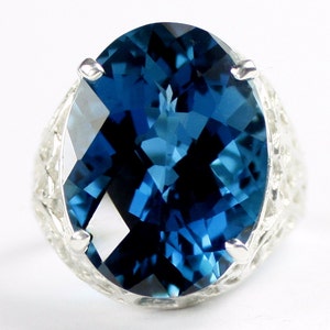 London Blue Topaz, 925 Sterling Silver Ring, SR291
