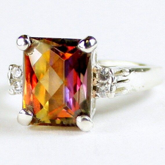 Twilight Fire Topaz , 925 Sterling Silver Ring, SR221 - Etsy