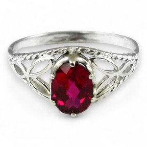 Ruby, 925 Sterling Silver Ring, SR137