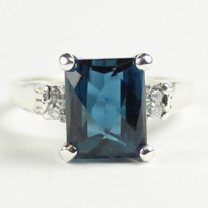 London Blue Topaz , 925 Sterling Silver Ring, SR221