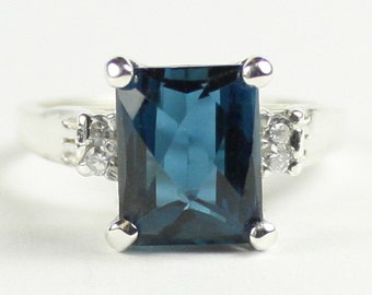 London Blue Topaz , 925 Sterling Silver Ring, SR221