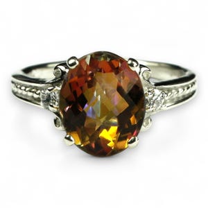 Twilight Fire Topaz, 925 Sterling Silver Ring, SR136