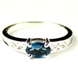 London Blue Topaz, 925 Sterling Silver Ladies Ring, SR362