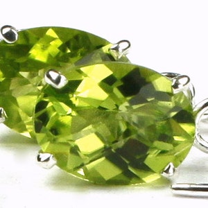 Peridot, 925 Sterling Silver Threader Earrings, SE003