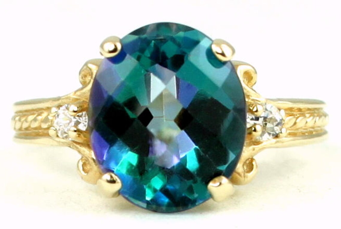 Neptune Garden Topaz 14KY Gold Ring R136 Etsy