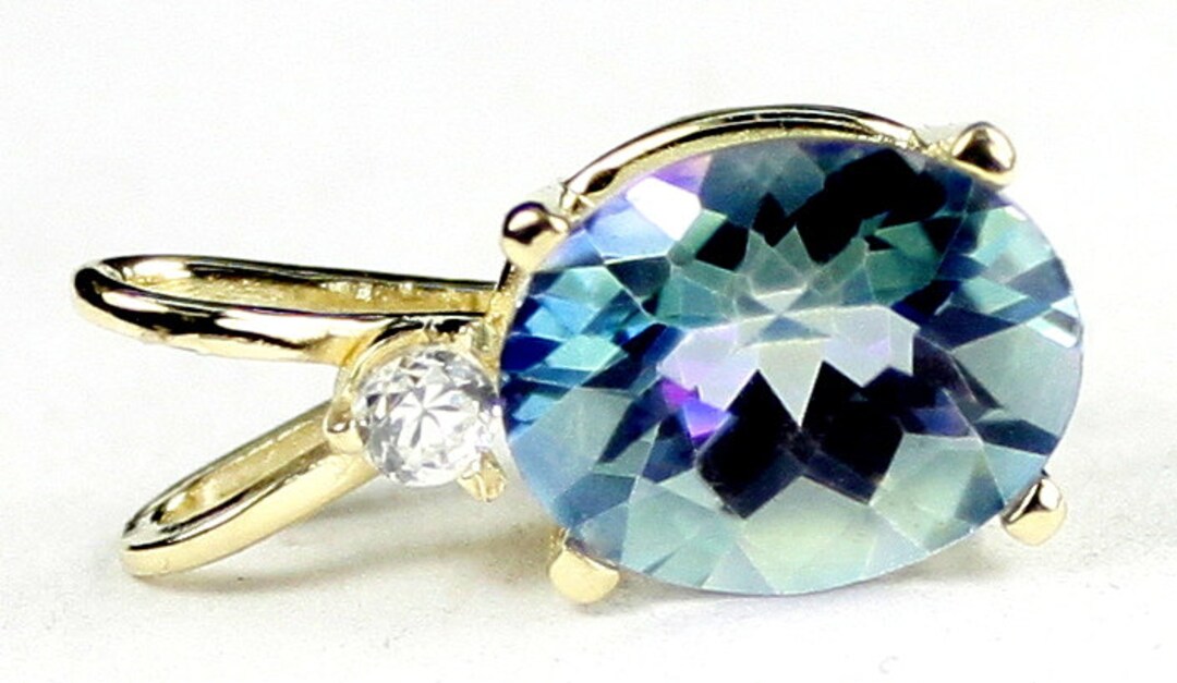 Neptune Garden Topaz 14KY Gold Pendant P020 Etsy