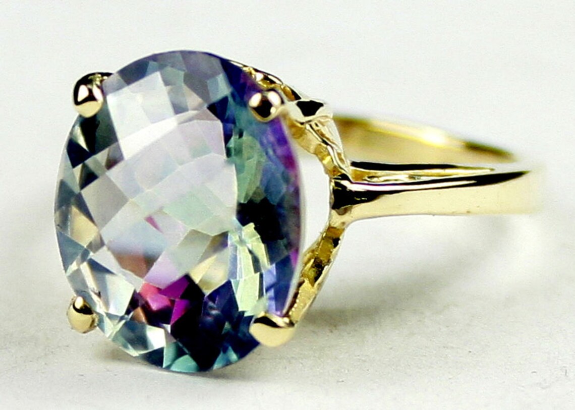 Neptune Garden Topaz 14ky Gold Ring R055 Etsy