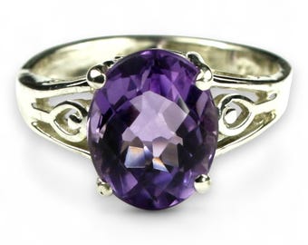 Brazilian Amethyst, 925 Sterling Silver Ring, SR139
