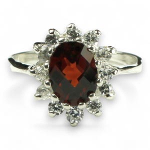Mozambique Garnet, 925 Sterling Silver Ring, SR235