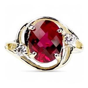 Ruby, 10KY Gold Ring, R021