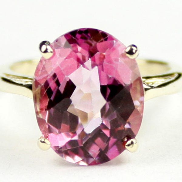 Pure Pink Topaz, 14Ky Gold Ring, R055