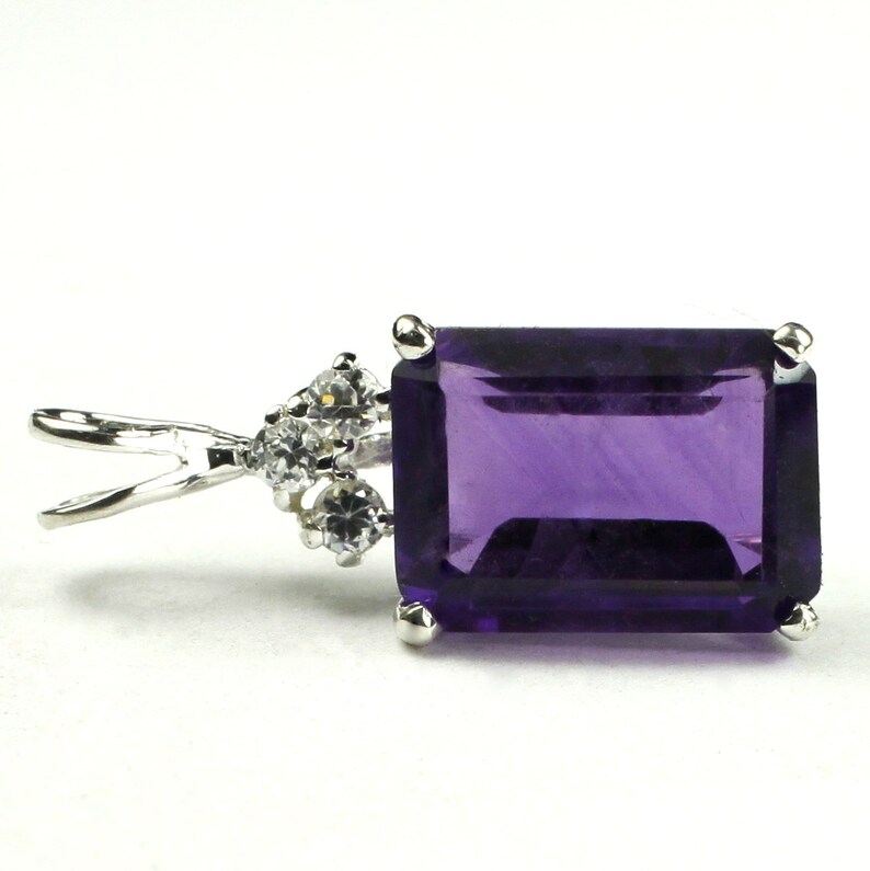 Amethyst, Sterling Silver Pendant, SP042 image 1