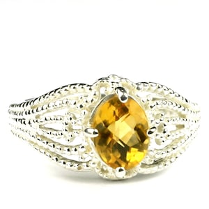 Citrine, 925 Sterling Silver Ladies Ladies Ring, SR365