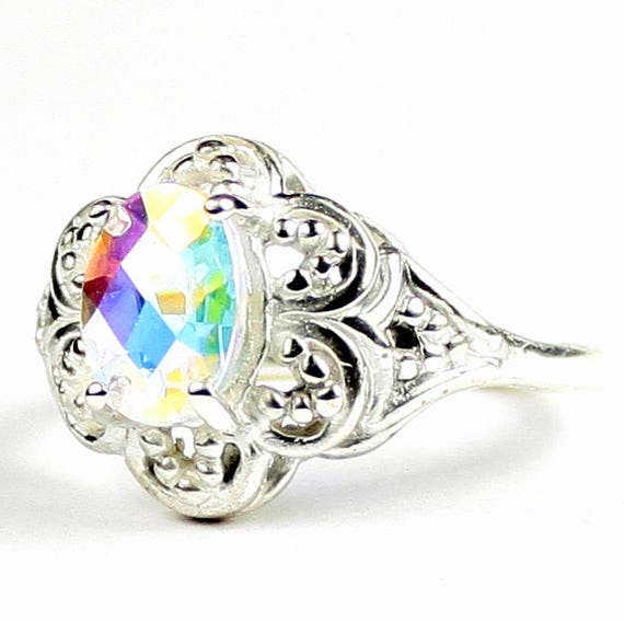 Mercury Mist Topaz 925 Sterling Silver Ladies Ring SR125-Handmade
