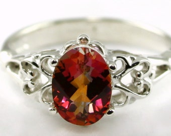 Twilight Fire Topaz, 925 Sterling Silver Ring, SR302