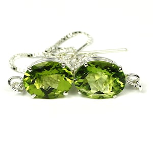 Peridot 925 Sterling Silver Threader Earrings, SE103