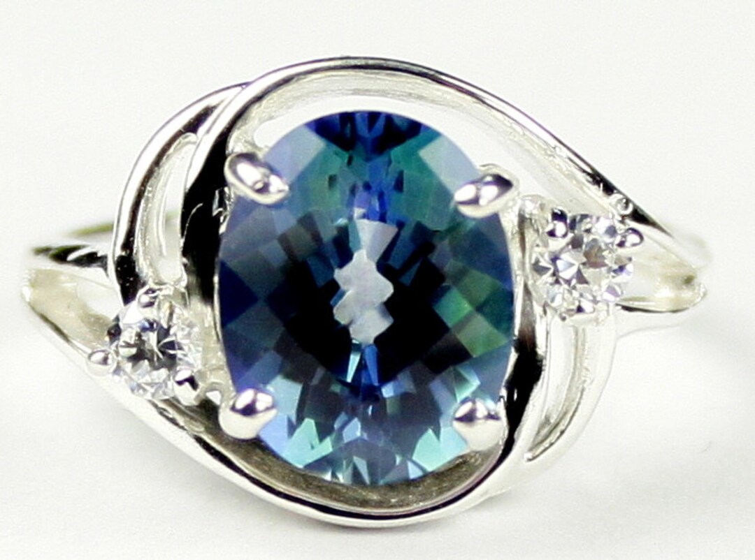 Neptune Garden Topaz 925 Sterling Silver Ladies Ring SR021 Etsy