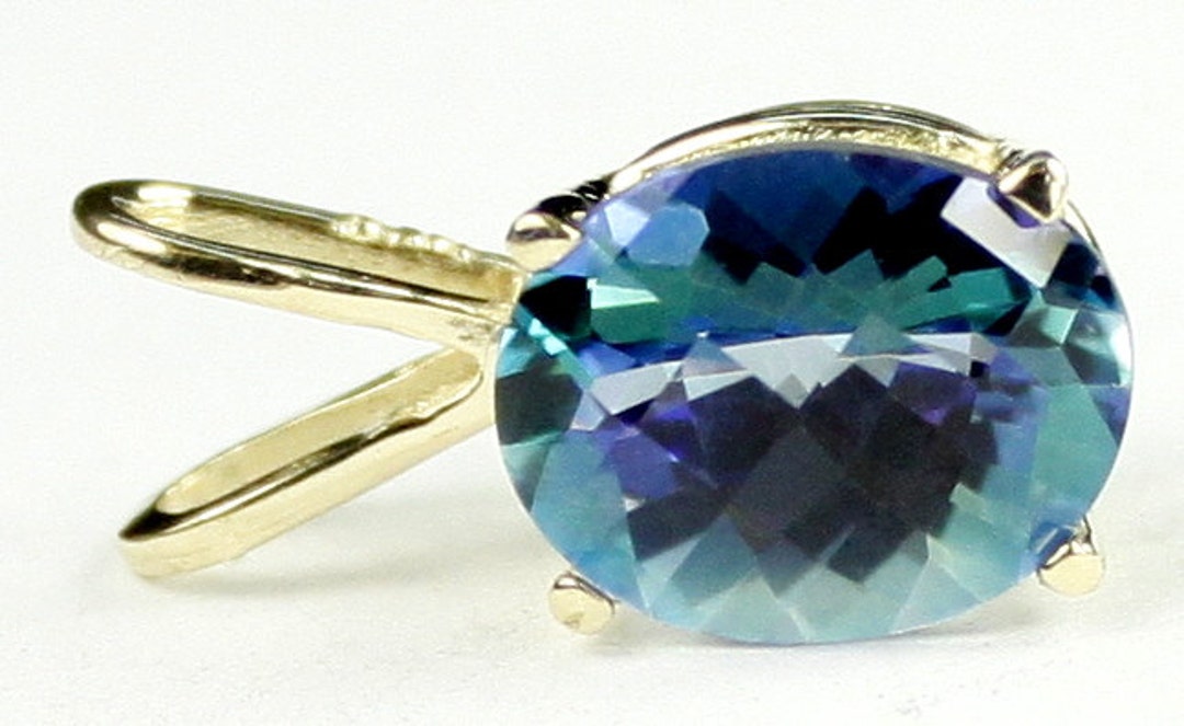 Neptune Garden Topaz, 14KY Gold Pendant, P002 Etsy
