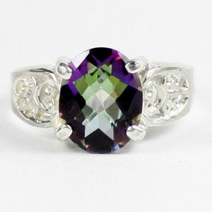 Pierścionek damski Mystic Fire Topaz, srebro próby 925, SR369