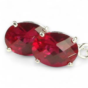 Ruby, 925 Sterling Silver Threader Earrings, SE003