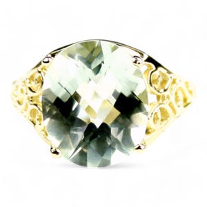 Green Amethyst (Prasiolite), 14KY Gold Ring, R057