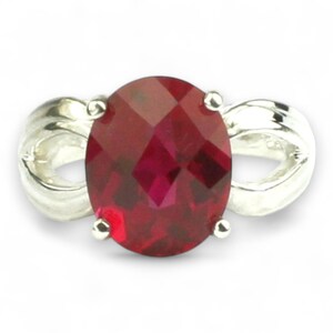 Rubin, 925 Sterling Silber Damenring, SR361