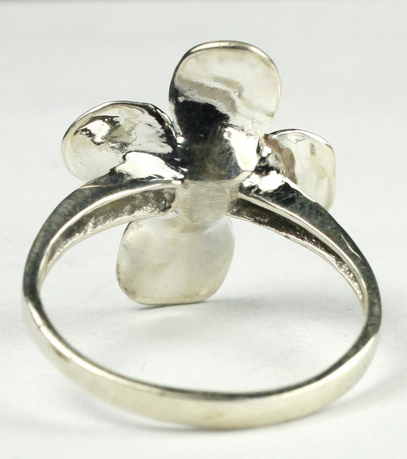 925 Sterling Silver Dogwood Ring Created White Opal SR315