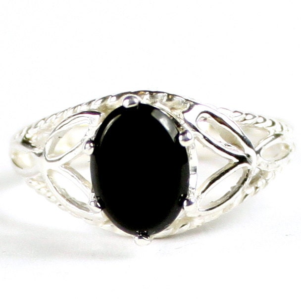 Black Onyx, 925 Etsy Silver Ring, SR137 - Sterling