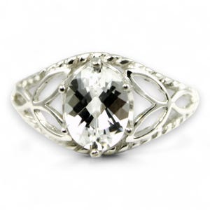 Silver Topaz, 925 Sterling Silver Ring SR137