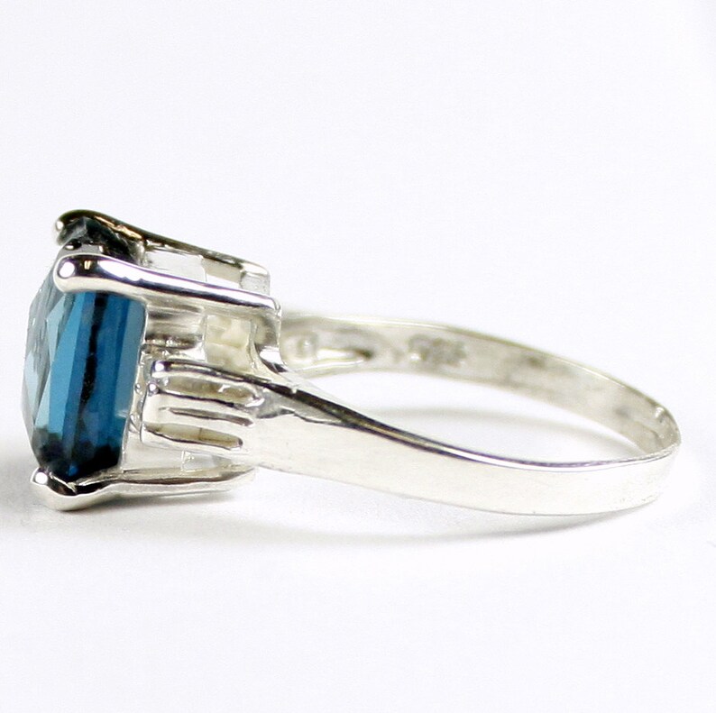 1.5 CT Blue Topaz Sterling Silver Ring – 925 Silver, Women's, Sizes 5-10