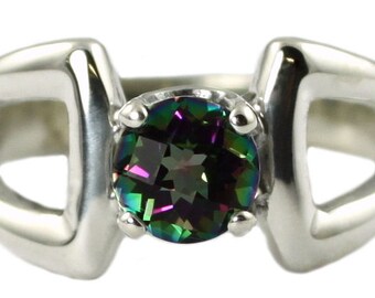 Mystic Topaz Men's Ring In 925 Sterling Silver Turkish Jewelry All Size - Foto 8