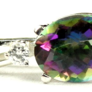 Mystic Fire Topaz, wisiorek ze srebra próby 925, SP020