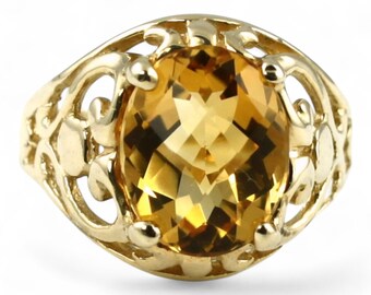 Citrine, 18KY Gold Ring, R004