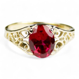 Ruby, 18KY Gold Ring, R005