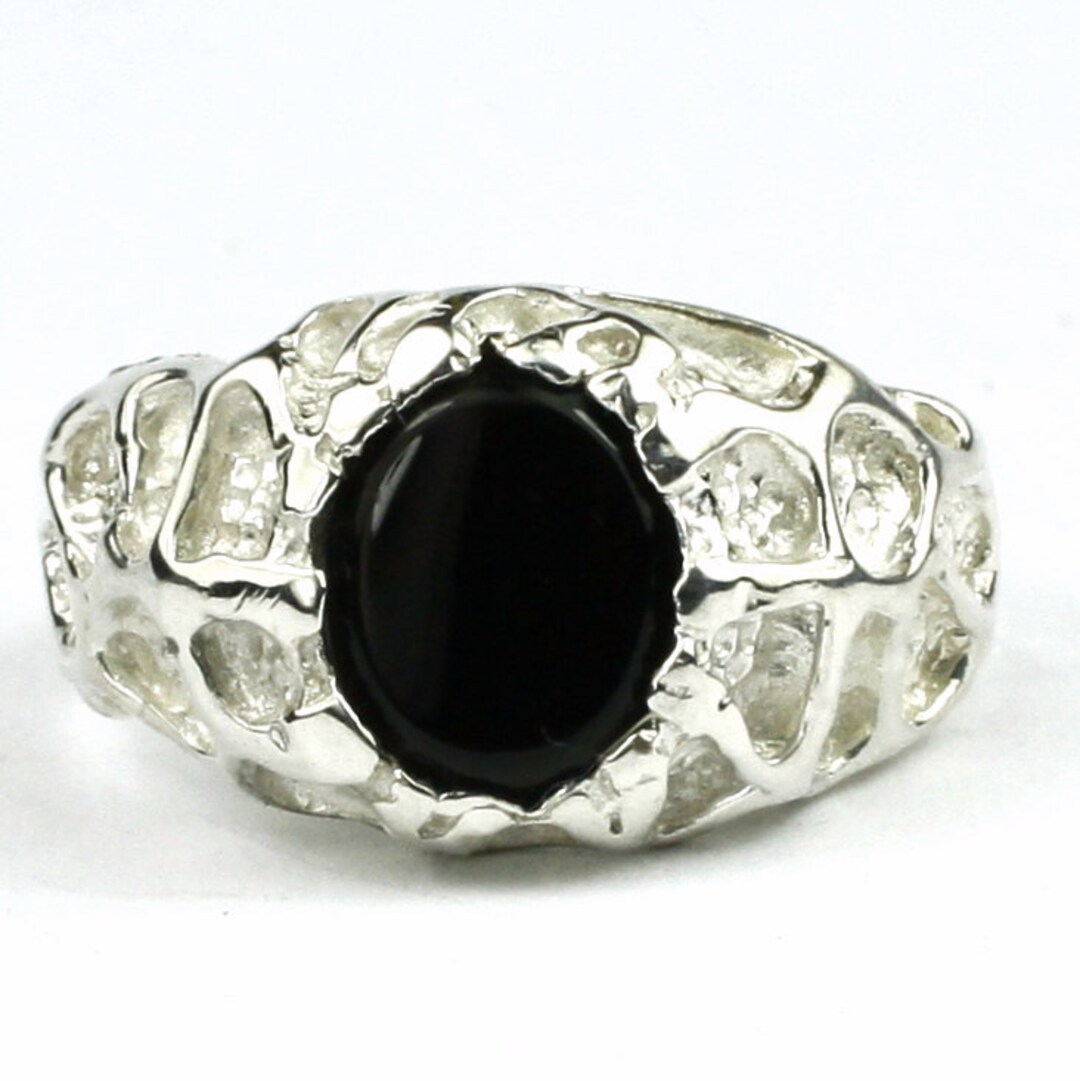 RIP store リング Black Onyx, 925 Sterling Silver Men's Ring, SR168 - Etsy