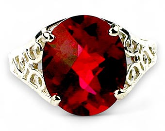 Ruby, 925 Sterling Silver Ring, SR057