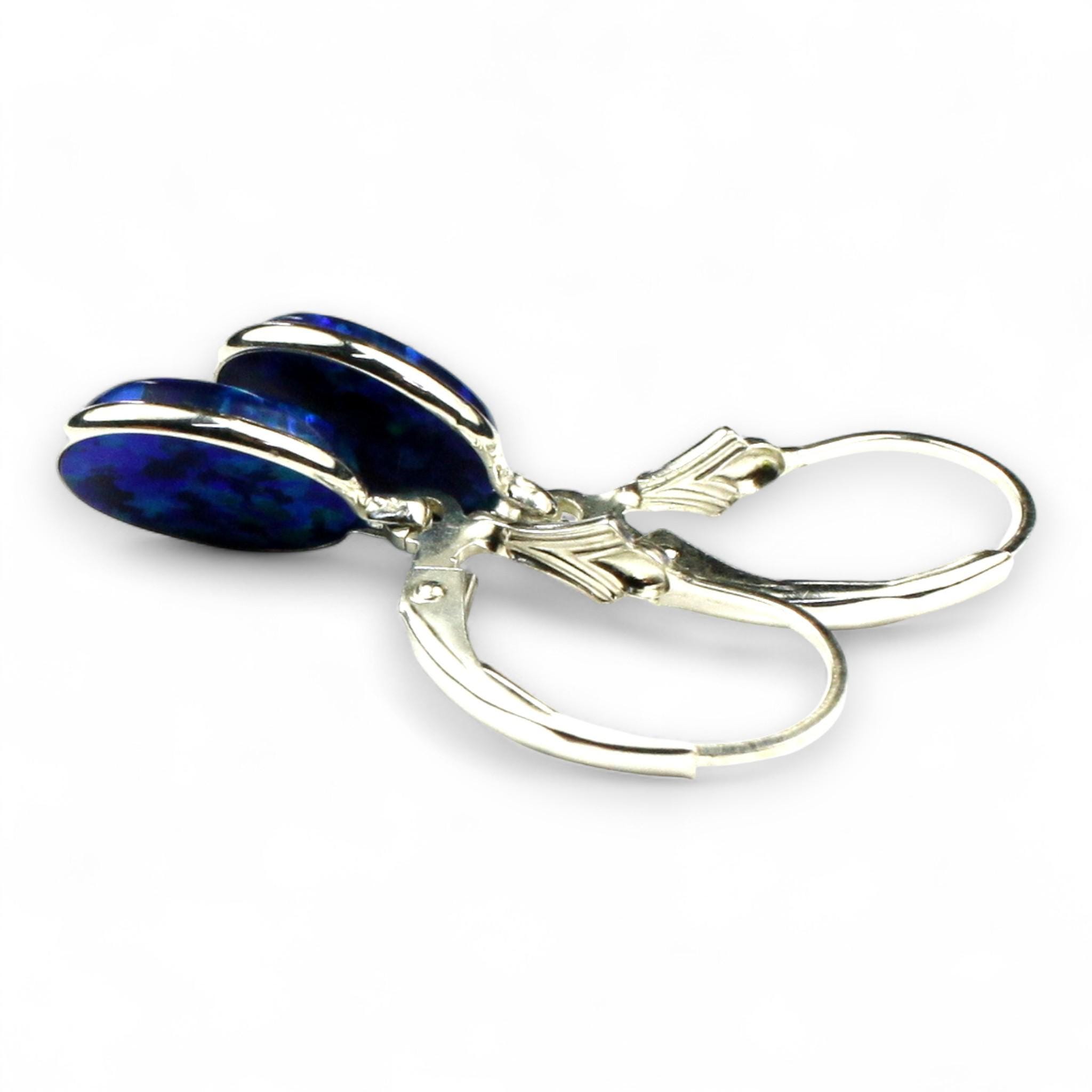 Orecchini A Monachella In Argento 925 Con Opale Bianco: Design Filigrana, Ipoallergenici, Regalo Per Donna