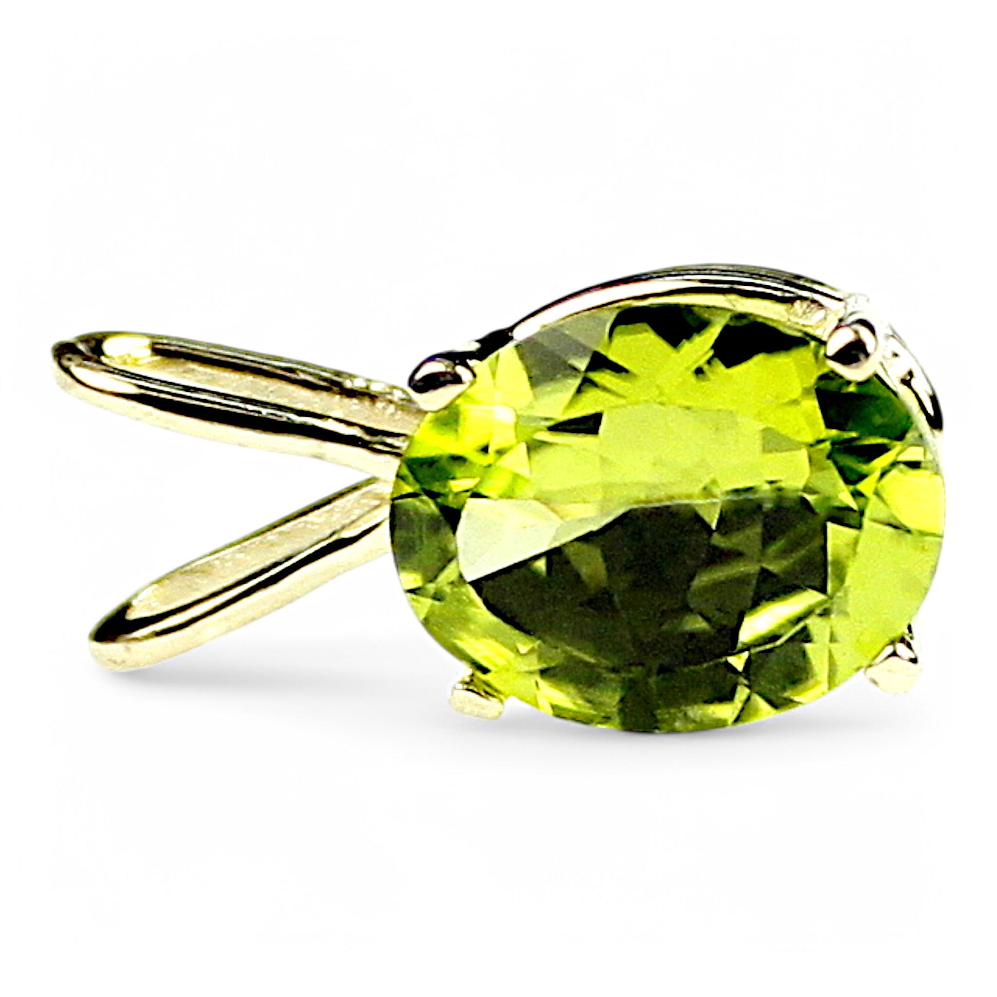 ペリドット、14KYゴールドペンダント、P002 - Etsy 日本