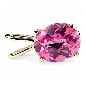 Pink Sapphire, 14KY Gold Pendant, P002