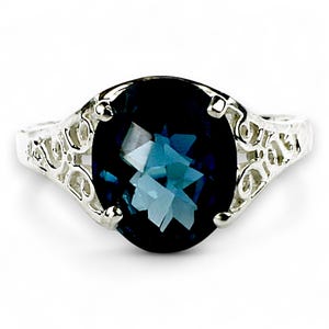 London Blue Topaz, 925 Sterling Silver Ring, SR057