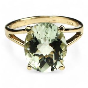 Green Amethyst, 10KY Gold Ring, R132
