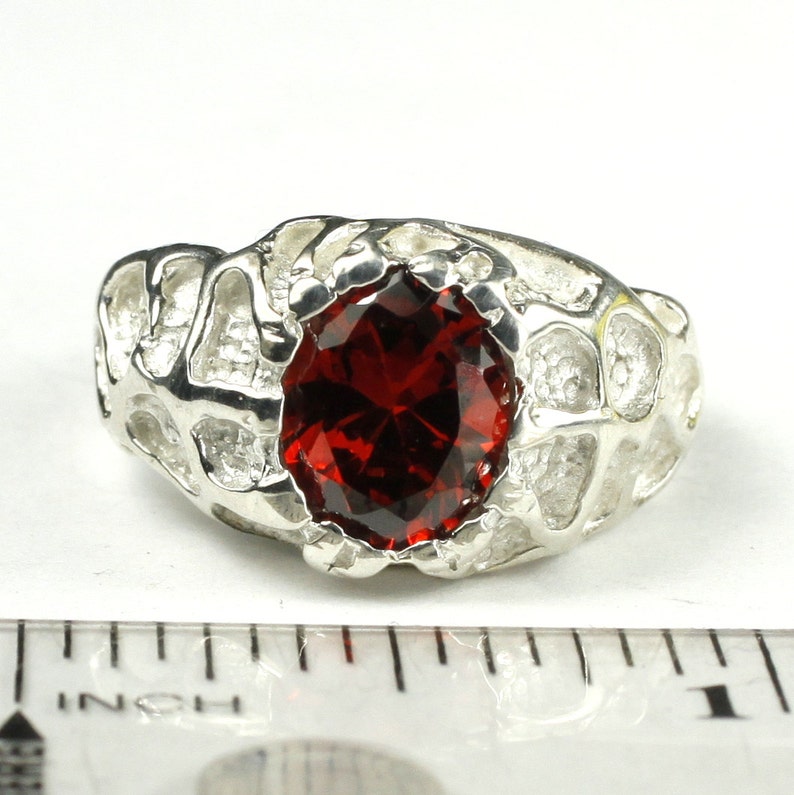 CZ 925 Sterling Silver Men's Ring SR168 Etsy