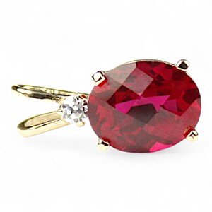 Ruby, 14KY Gold Pendant, P021