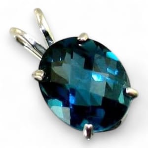 London Blue Topaz, 925 Sterling Silver Pendant, SP002