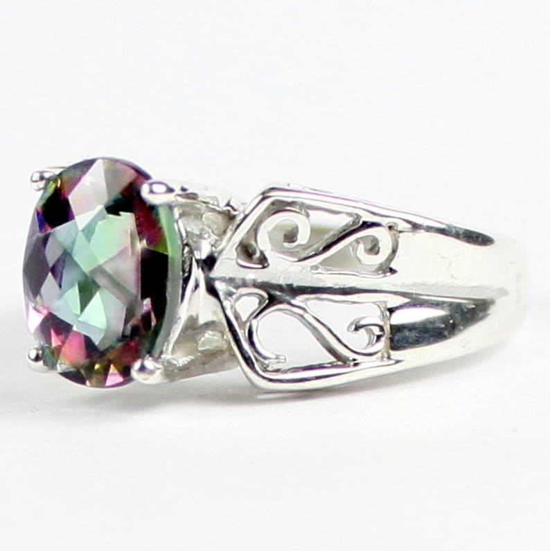 925 Sterling Silver Ring Mystic Fire Topaz SR281