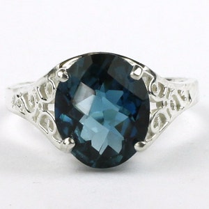 London Blue Topaz, 925 Sterling Silver Ring, SR057