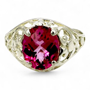 Pure Pink Topaz, Sterling Silver Ring, SR004