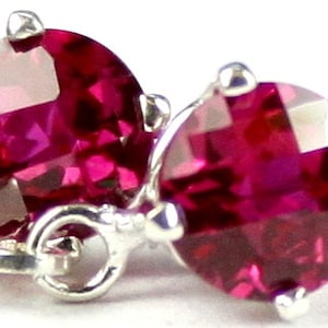 Created Ruby, 925 sterlingzilveren leverback-oorbellen, SE017