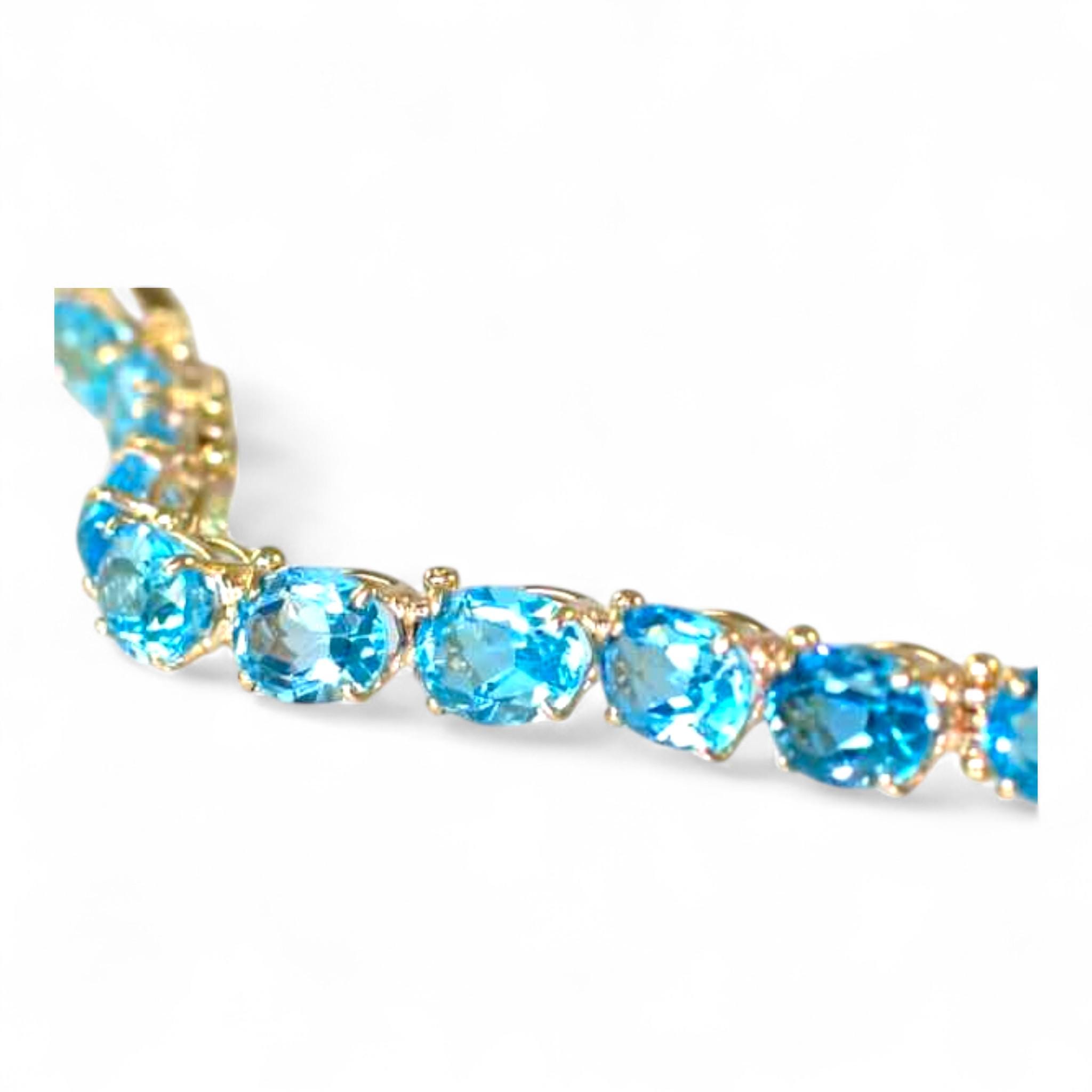 スイスブルートパーズ、10KYゴールドブレスレット、B002 - Etsy 日本